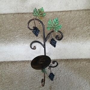 Vintage Grapevine Wall Sconce Candle Holder